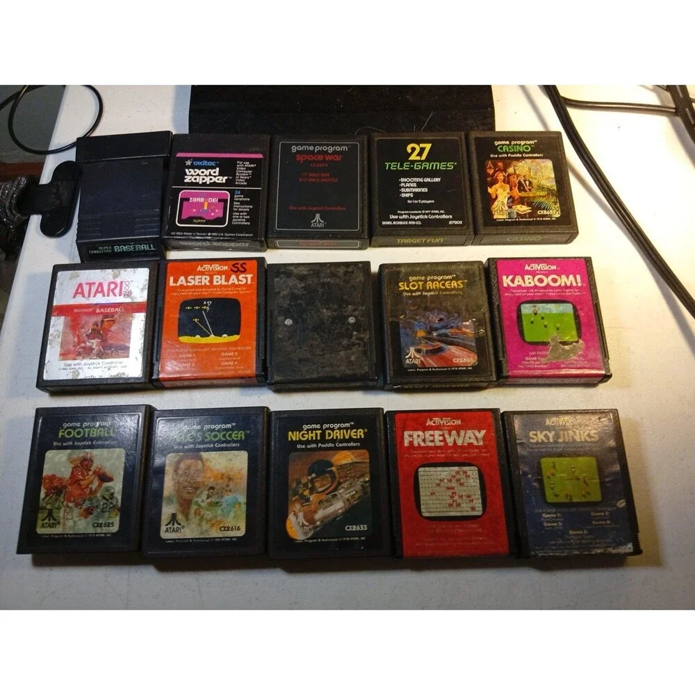 Atari 2600 73 Game Cartridge Lot - Varying Conditions - Tested & Working